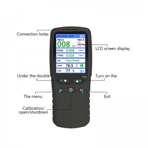 Dienmern нов горещ PM2.5 детектор за качество на въздуха тестер за измерване на измервателни уреди DM-106A черен въздушен измамник
